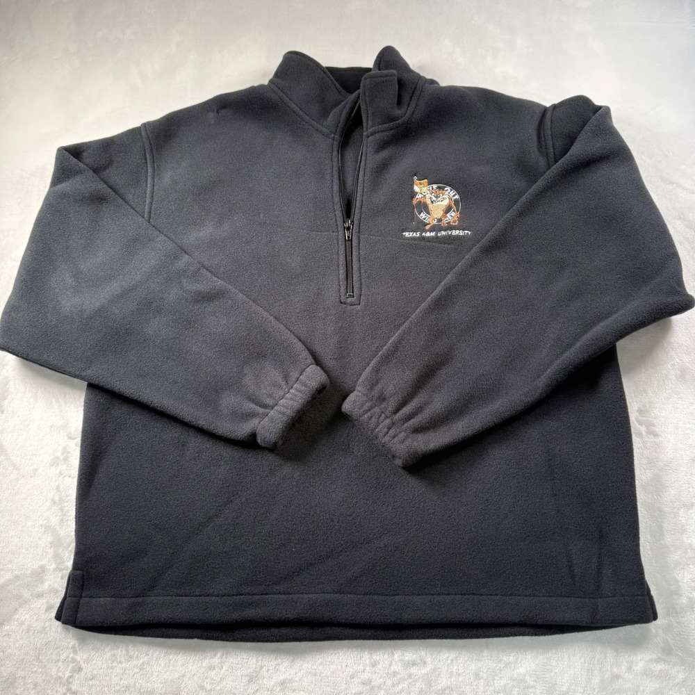 Port Authority Texas A&M University Fleece Quarter Zip Sweater Tasmanian Devil S